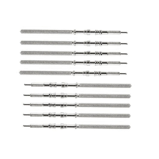 10Pcs Watch Steel Stem & Crown Kit - Replacement Parts for NH35, NH36, NH38, NH39 Movement Watches
