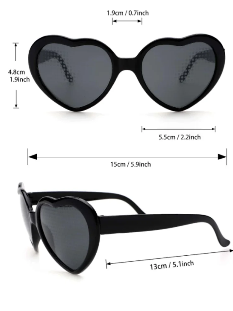 Two-Piece Love Glasses Night Light – Romantic Special Effect LED Glasses for Fashion & Confessions