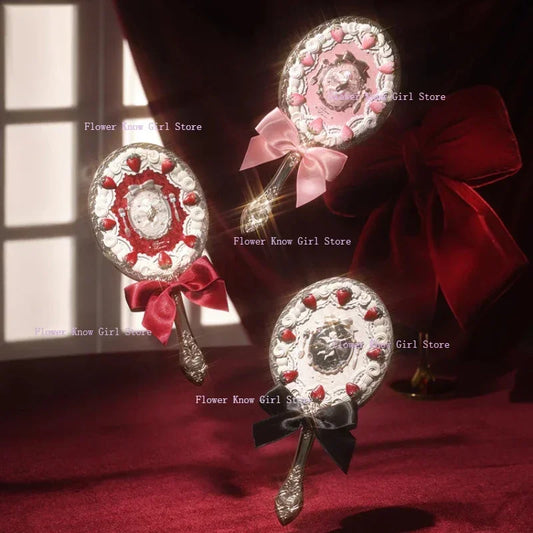 Flower Knows Strawberry Cupid Hand Mirror – Vintage Makeup Compact Mirror
