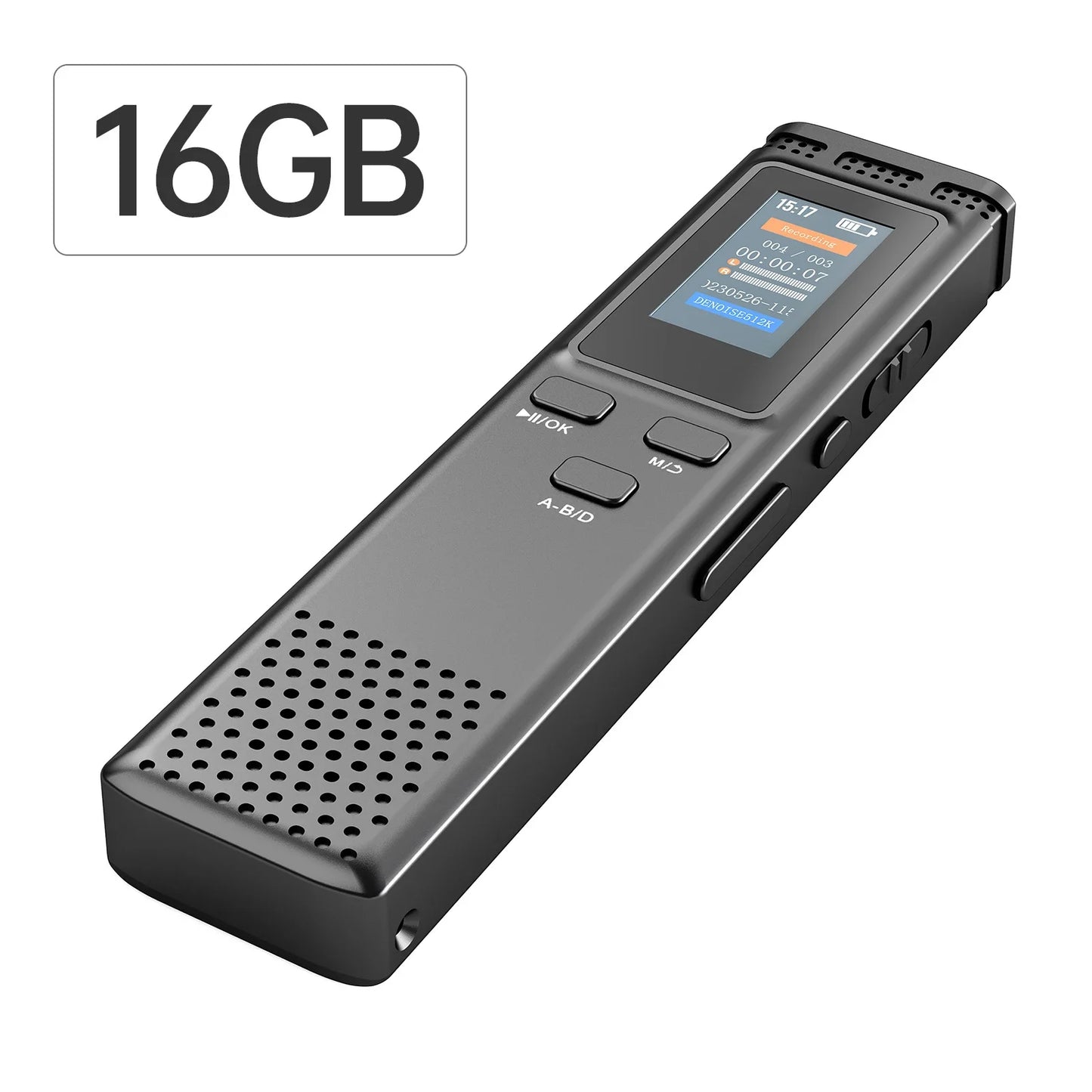 Digital Voice Recorder 64GB/16GB/8GB | Voice Activated Audio Recording, Noise Reduction, MP3 Playback, 288hrs