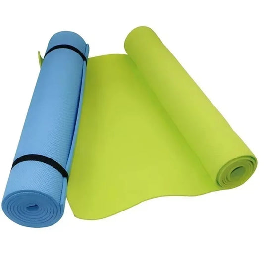 4MM Yoga Mat 173x61cm – Non-Slip, Odorless Pilates & Fitness Exercise Mat with Carry Strap