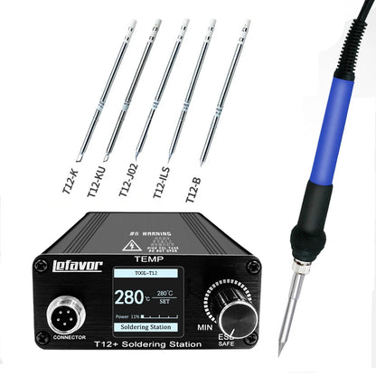 T12 75W Digital Soldering Iron Station – Adjustable Temperature Control, Welding & Rework Microcontroller Tool
