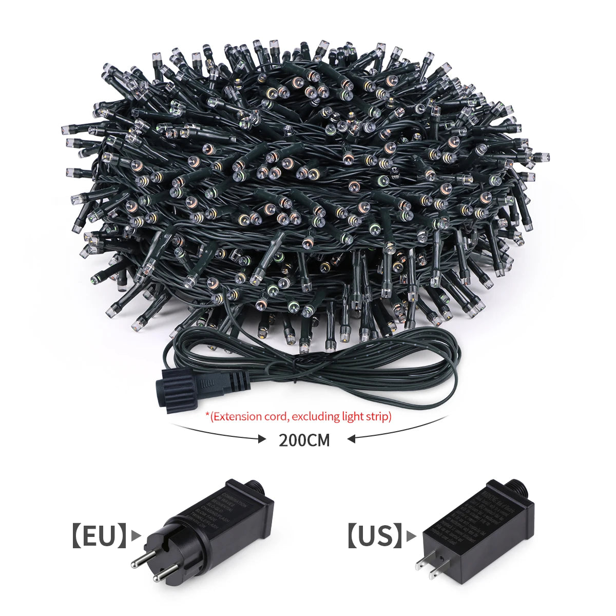 2025 LED Christmas & New Year Fairy String Lights — White/Warm/RGB Waterproof Party & Wedding Decoration