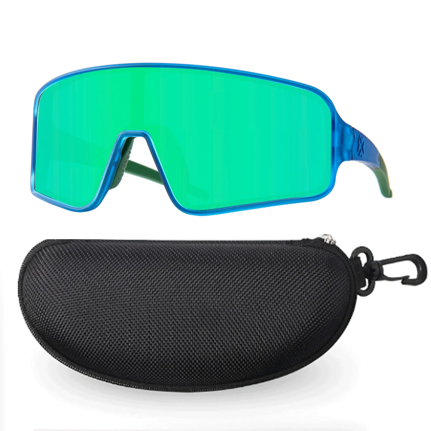 JULI Polarized Classic Sports Sunglasses - Ultralight Rimless Rectangle Frame for Men, Fishing & Driving, UV400 Protection (MJ8009)