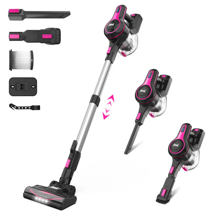 INSE Cordless Vacuum Cleaner - 6 in 1, 20Kpa Suction, Lightweight Stick Vacuum with 2200mAh Rechargeable Battery for Home Cleaning