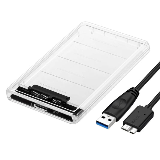 USB 3.0 to SATA III Hard Disk Case: 2.5 Inch HDD SSD Shell External Enclosure - Portable Hard Drive Box for Enhanced Storage and Protection