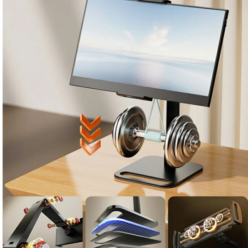 Universal Metal Stand: Portable Monitor Desk Holder for 16 Inch Displays - VESA Mount External Vertical Screen Expansion