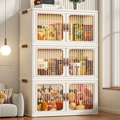 Large Capacity Collapsible Storage Bin — Plastic Organizer with Lid for Clothes, Toys & Blankets, Stackable & Portable for Bedroom or Nursery