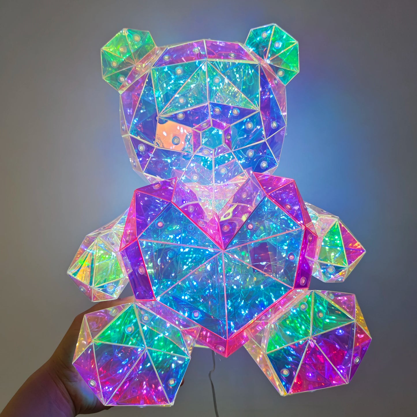 30cm Teddy Bear LED Gift Lamp – Colorful Romantic Light for Girls’ Birthday & Valentine’s