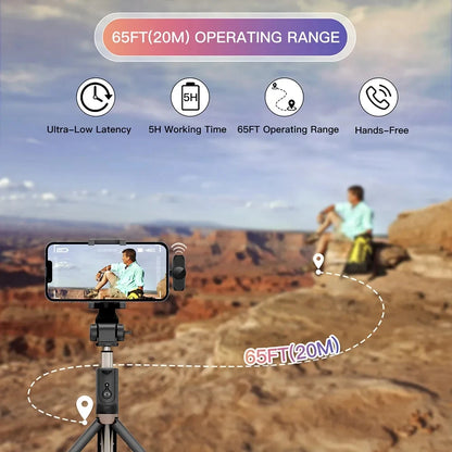 K61 Wireless Lavalier Microphone – Mini Mic for iPhone, iPad, Android, Laptop, and Live Streaming