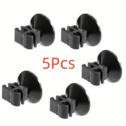 5PCS Aquarium Suction Cup Clips – Double-Headed Tube & Power Line Holders, Filter Wire Organizer for Oxygen Tubing