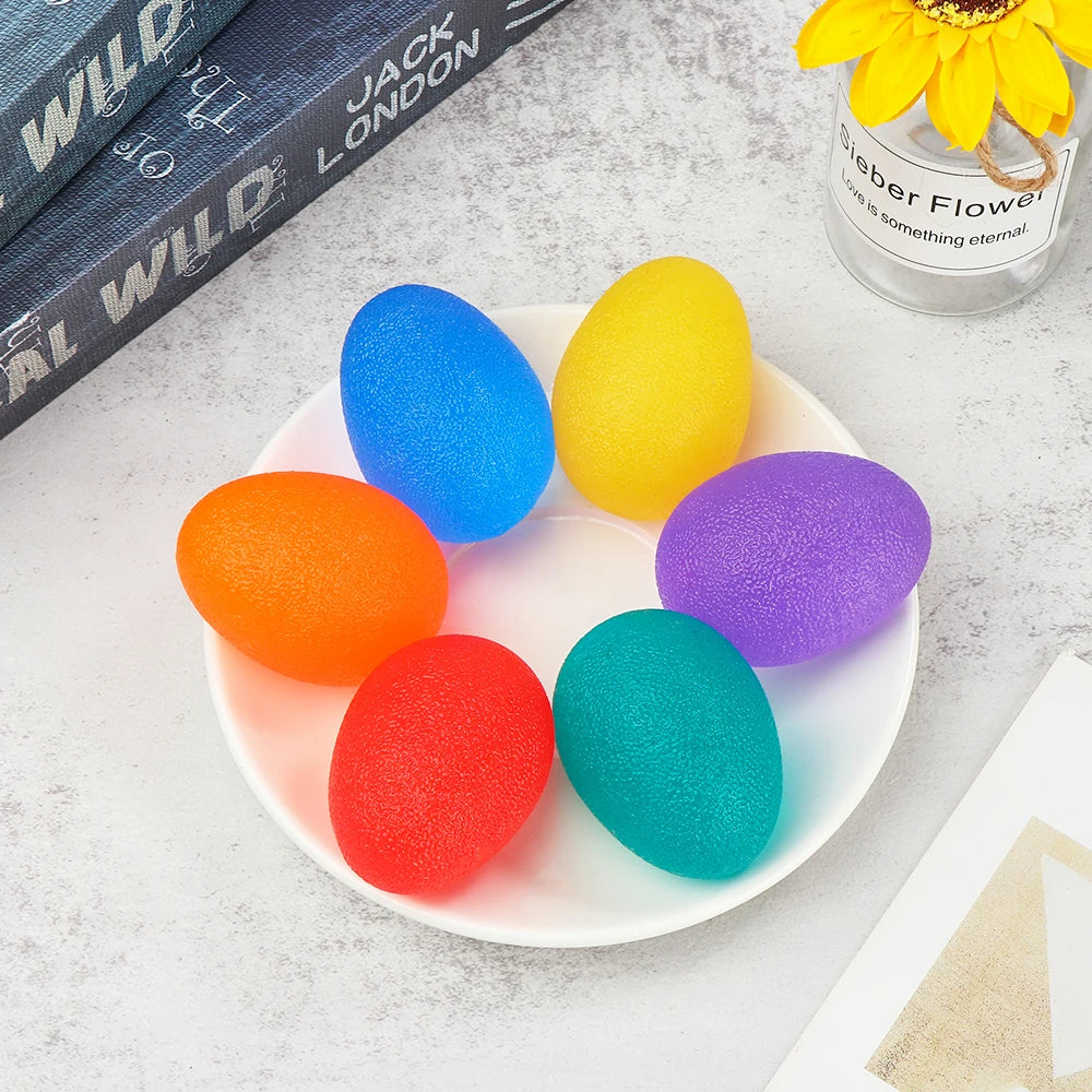 Silicone Hand Grip Strength Trainer — Wrist & Finger Resistance Ball for Adults & Kids, Rehab Therapy & Stress Relief