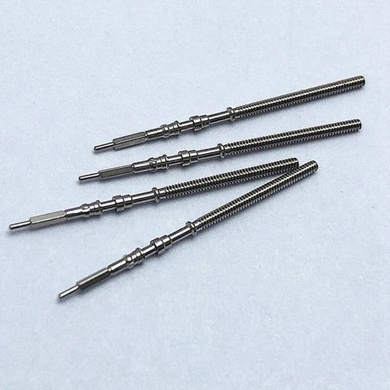 10Pcs Watch Steel Stem & Crown Kit - Replacement Parts for NH35, NH36, NH38, NH39 Movement Watches