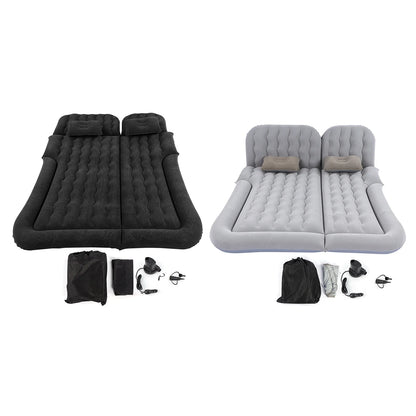 2-in-1 Car Inflatable Bed – PVC Flocking Travel Mattress & Soft Cushion for Car & SUV