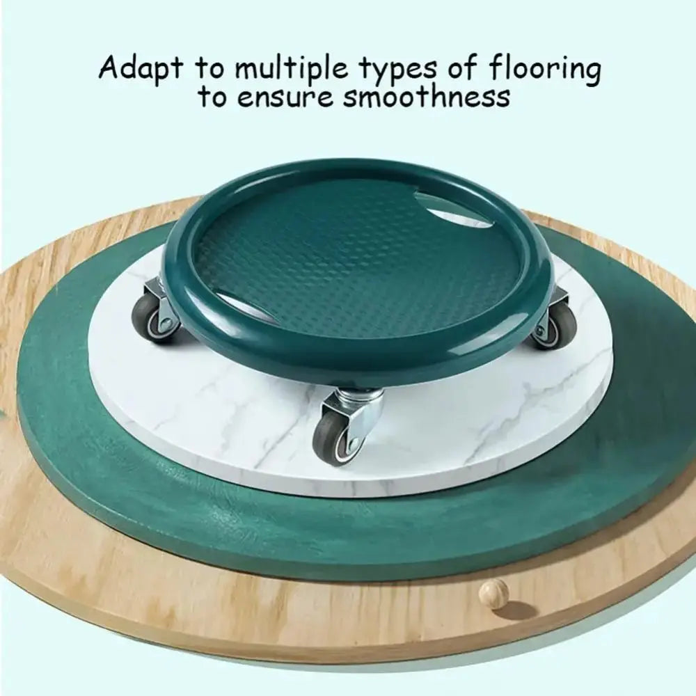 Noiseless 4-Wheel Abdominal Roller – Multifunctional Muscle Trainer with Handles for Gym & Home