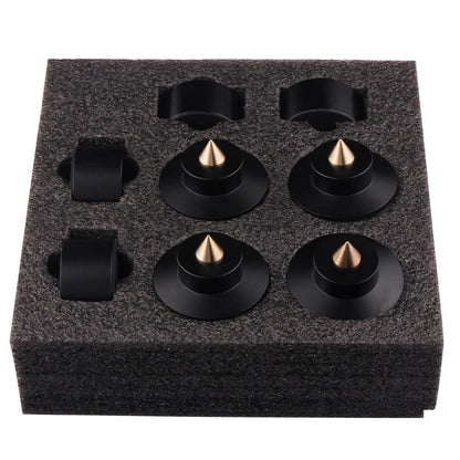4-Piece Aluminum Audio Amplifier Shock Absorber Feet – HiFi Speaker & CD Player Anti-Vibration Pads