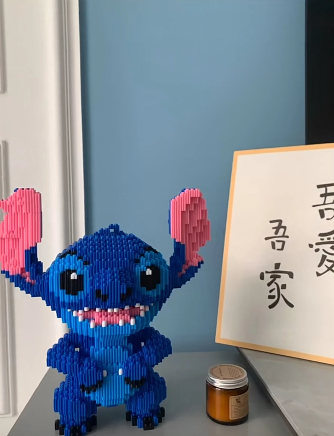 Kawaii Disney Stitch Building Block Toy – Giant Assembly Statue for Kids Birthday Gift & Desk Decoration