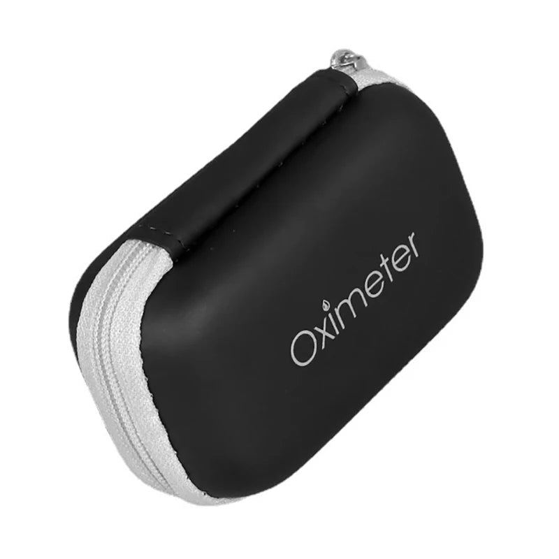 Hard EVA Portable SpO2 Finger Pulse Oximeter Carrying Case – Zipper Storage Bag for Earphones, Data Cable, and Travel
