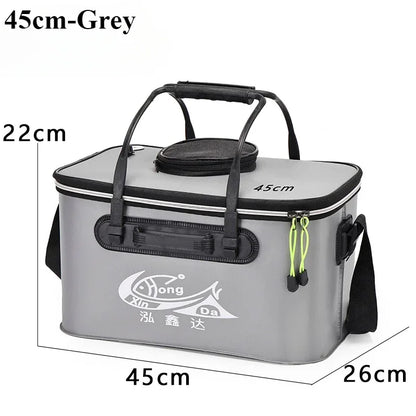 Folding EVA Live Fish Bucket – Thickened Portable Water Tank for Outdoor Fishing and Accessories