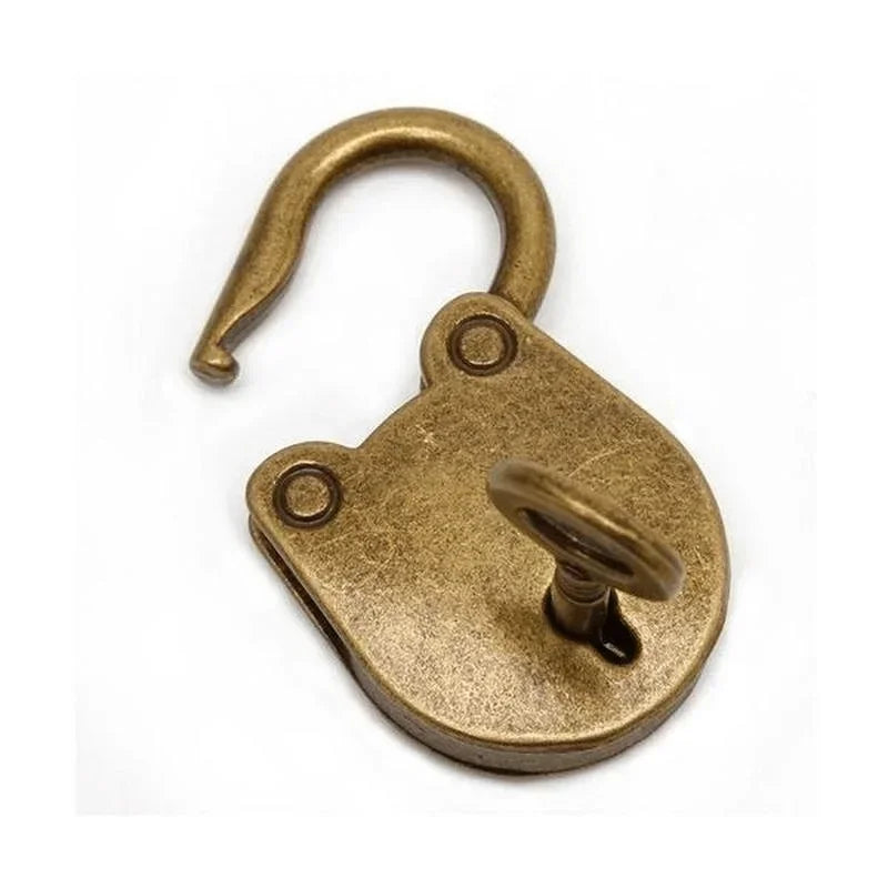Mini Vintage Metal Lock and Key Padlock – Charming Retro Style Decorative Lock