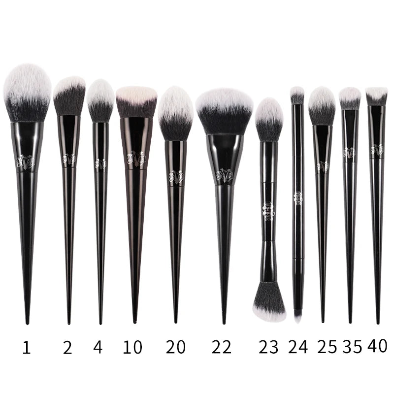 Kat Von D Makeup Brush Set – KVD Foundation, Blush, Highlight, Concealer, Powder & Eyeshadow Brushes Kit