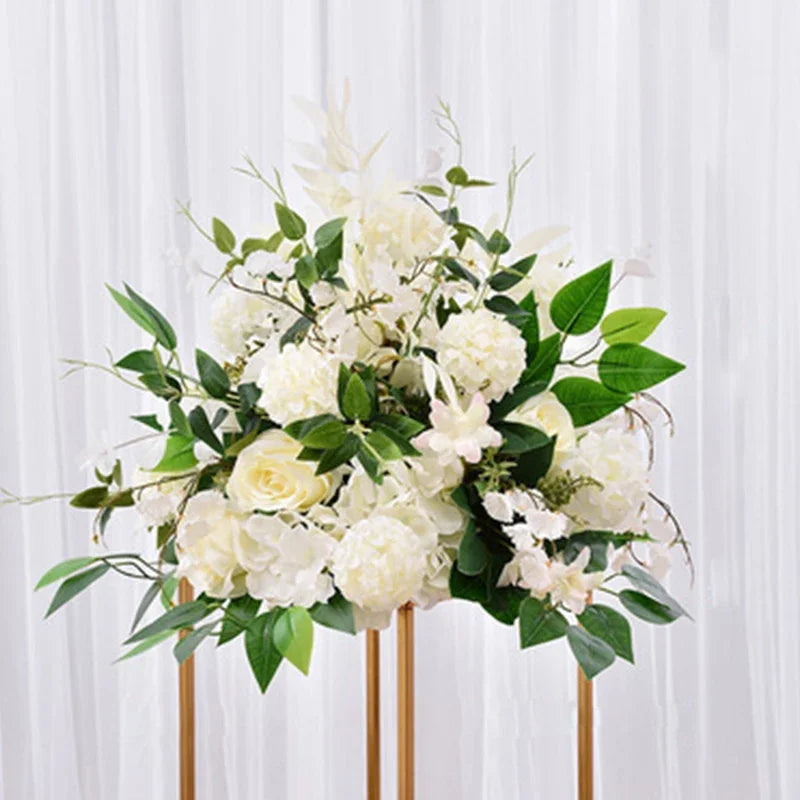 Artificial Rose Flower Ball Centerpiece – Silk Pompom Floral Decor for Wedding Backdrop, Table Display & Photography Props