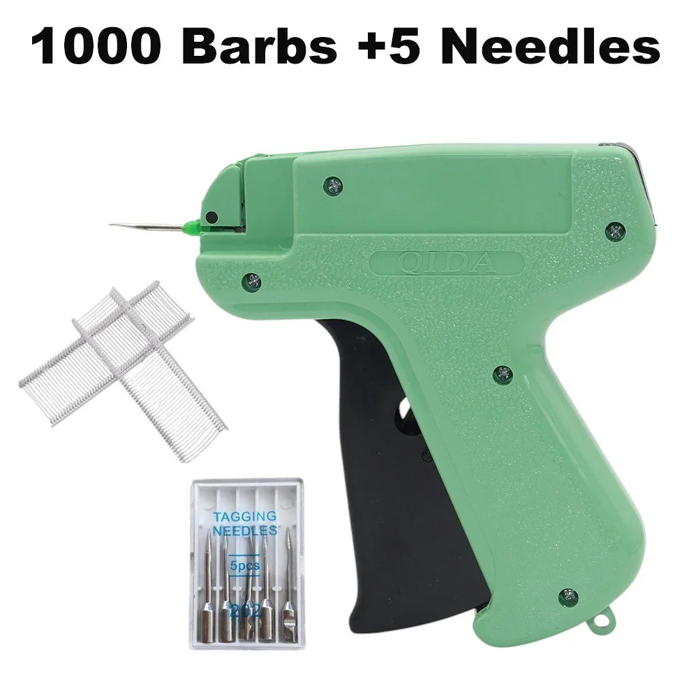 1000 Barbs + 5 Needles Tag Gun Kit — Garment Price Labeling & Sewing T ...