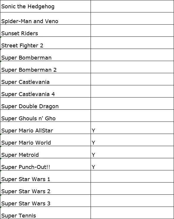 138-in-1 Battery-Saved SNES Multi-Game Cartridge — Best Classic Games for Super Nintendo Entertainment System