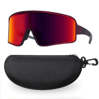 JULI Polarized Classic Sports Sunglasses - Ultralight Rimless Rectangle Frame for Men, Fishing & Driving, UV400 Protection (MJ8009)