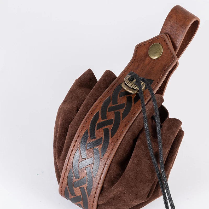 Viking-Style Medieval Coin Purse Belt Pouch - High-Quality Retro Waist Bag for Men, Cool & Handsome Design