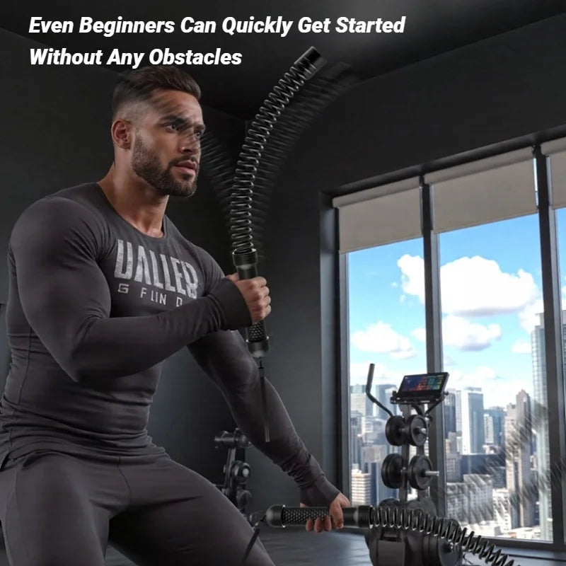 Ergonomic Strength Training Bar – Stainless Steel Biceps & Triceps Muscle Expander