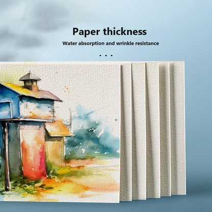 Professional Watercolor Paper: 300g 25 Sheets Square/Round Watercolor Postcards for Painting - Ideal School Supplies