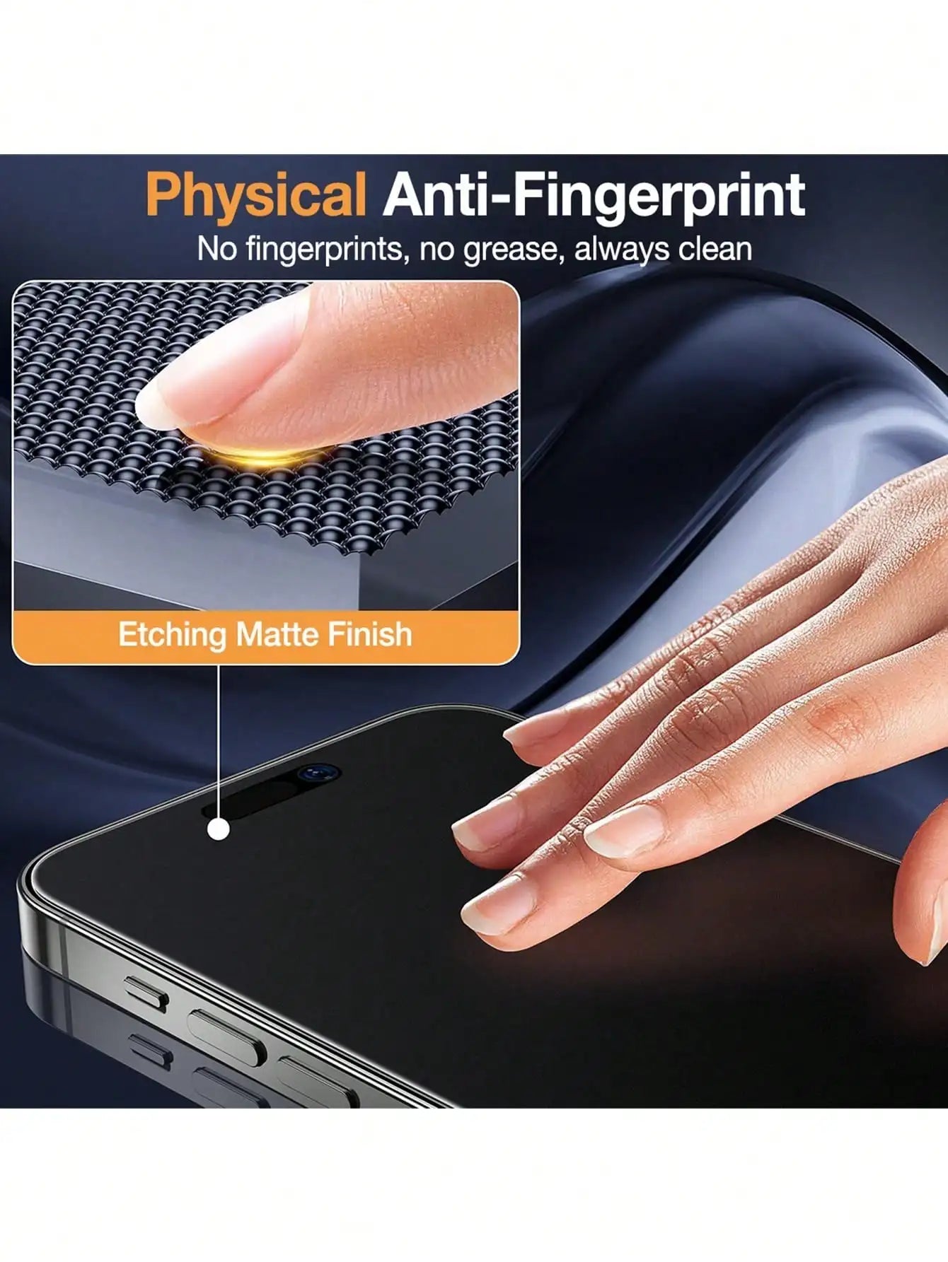 3PCS Matte Anti-Peeping Tempered Glass Screen Protector – Compatible with iPhone 16/16 Pro/16 Pro Max/17/17 Pro/17 Pro Max/17 Air