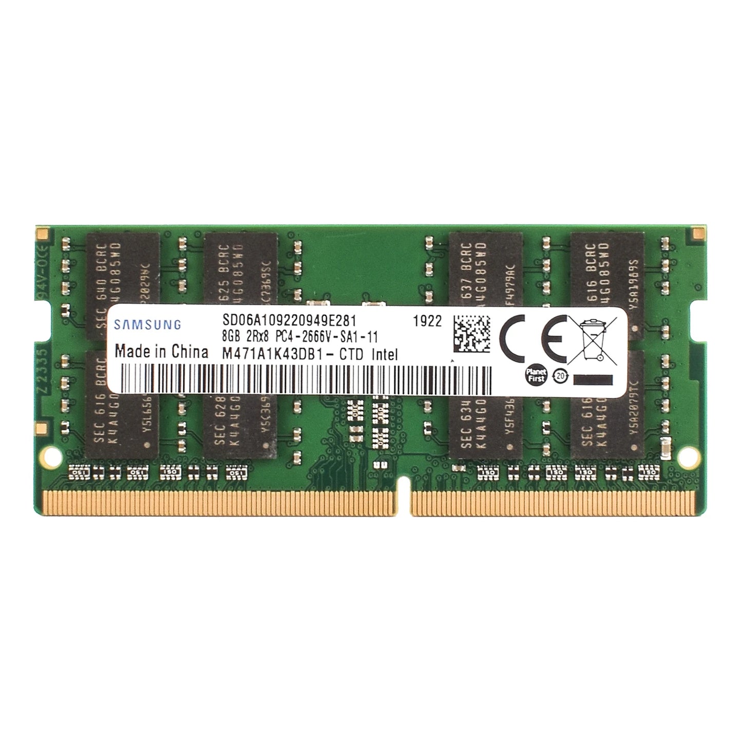 Samsung DDR4 SODIMM Laptop RAM – 4GB, 8GB, 16GB 2400MHz, 2666MHz, 3200MHz for Intel CPUs