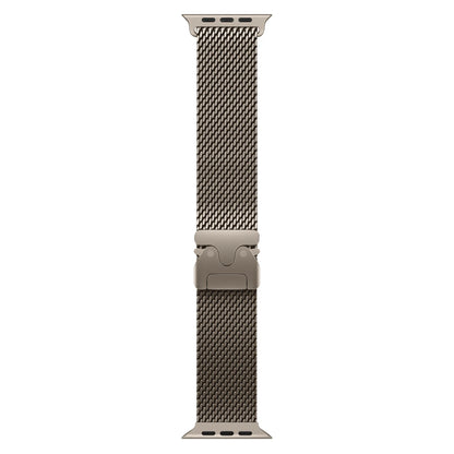 100% Titanium Milanese Loop Band for Apple Watch Ultra 2/1, Series 10–6, SE – iWatch Strap for 45mm 46mm 49mm Models