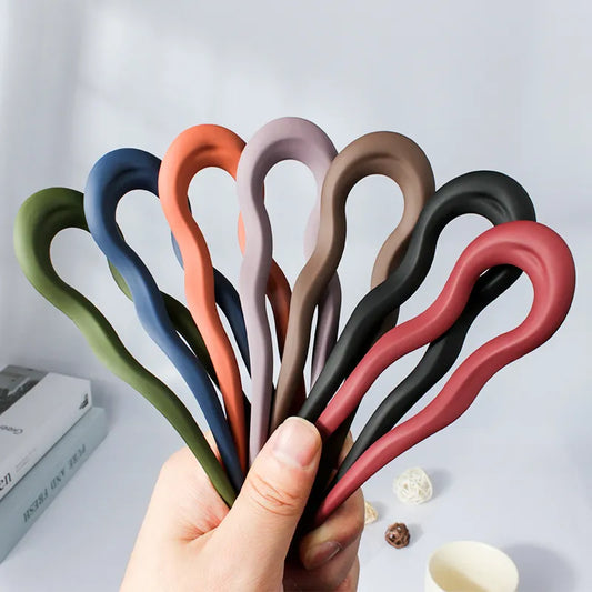 Elegant Fashion Hair Sticks Fork Hairpin - U Shape Hair Clip Pins for Women and Girls - Hair Bun Maker and Headwear Accessory