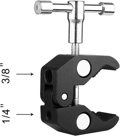 ERIKOLE Super Clamp with 360° Mini Ball Head, Quick Release Clamp Bracket, Tripod Mount with 1/4" Screw for DSLR Camera, GoPro