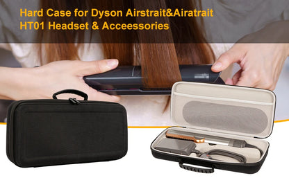 Hard EVA Case for Dyson Airstrait HT01 – Portable Travel Storage Bag for Hair Straightener & Accessories