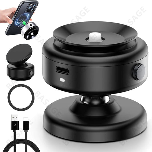 Car Magnetic Vacuum Adsorption Bracket - 360° Rotating Aluminum Alloy Phone Holder for 4.7-inch & Larger Smartphones