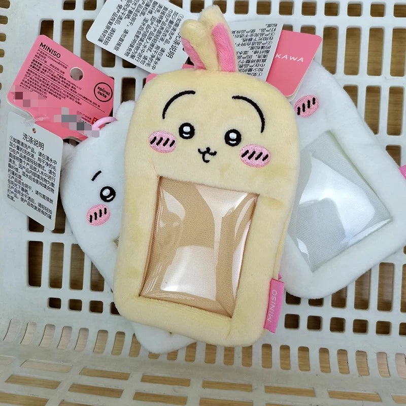 Cute Chiikawa Plush Keychain Card Holder – Portable Waterproof Anime Purse for Girls & Women