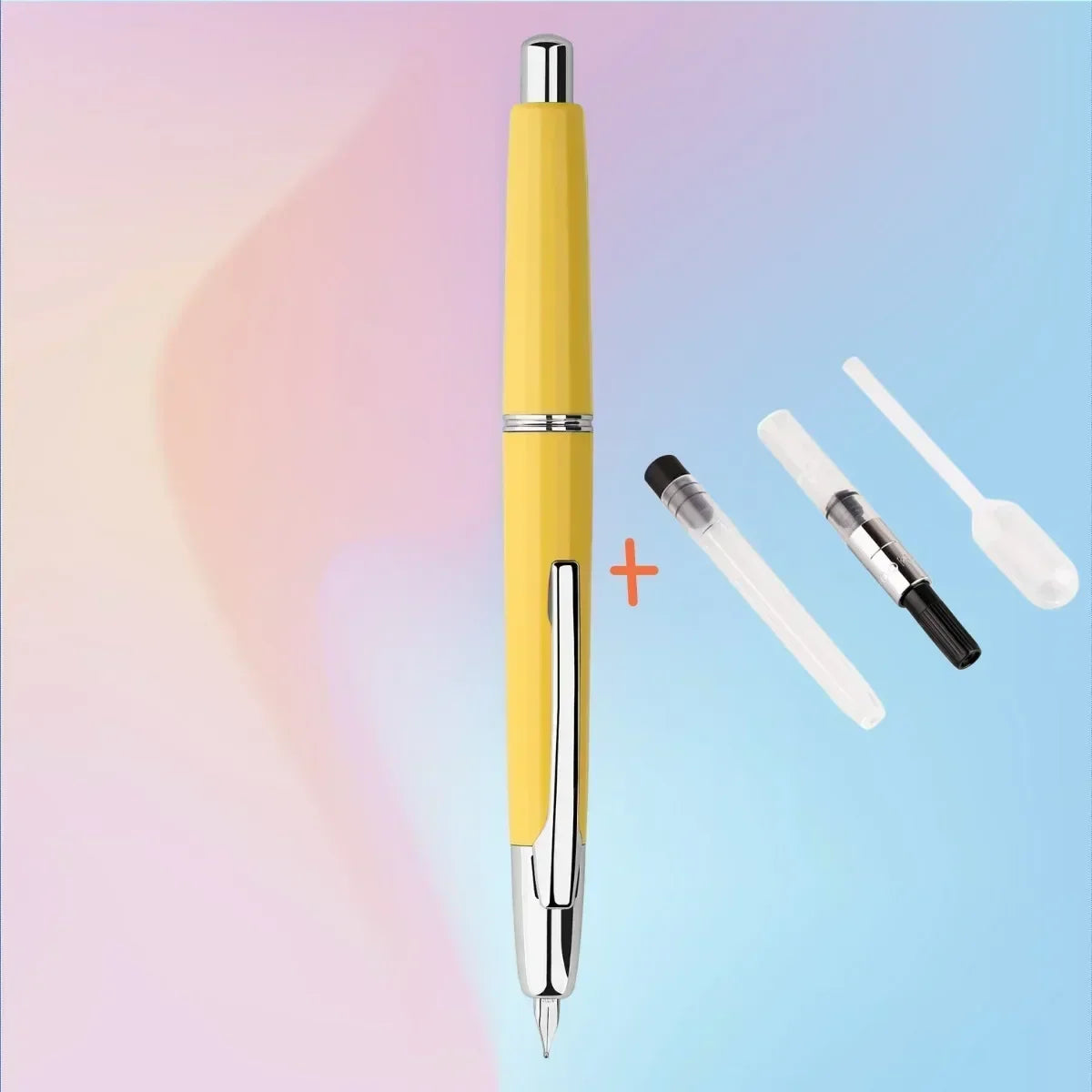 MAJOHN A2 Press Fountain Pen - Retractable EF Nib 0.4mm Resin Ink Pen with Converter, Lighter than A1, Perfect for Writing and Christmas Gift