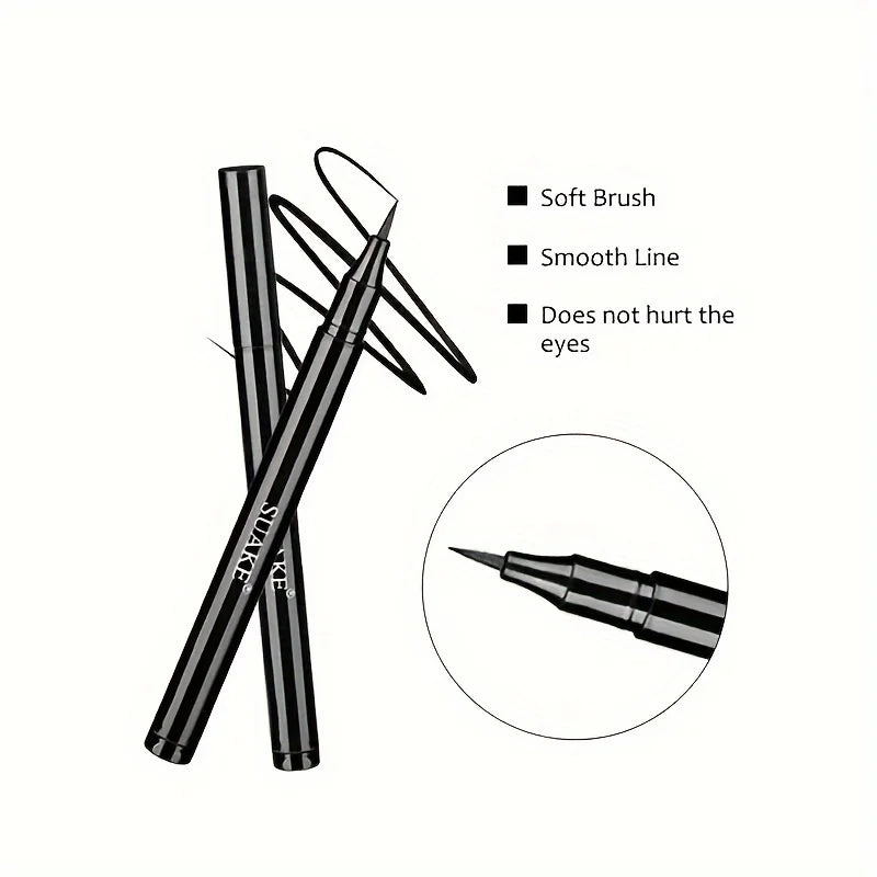 Quick-Dry Waterproof Eyeliner Pen – Long-Lasting Matte Eye Liner, Smudge-Proof Makeup