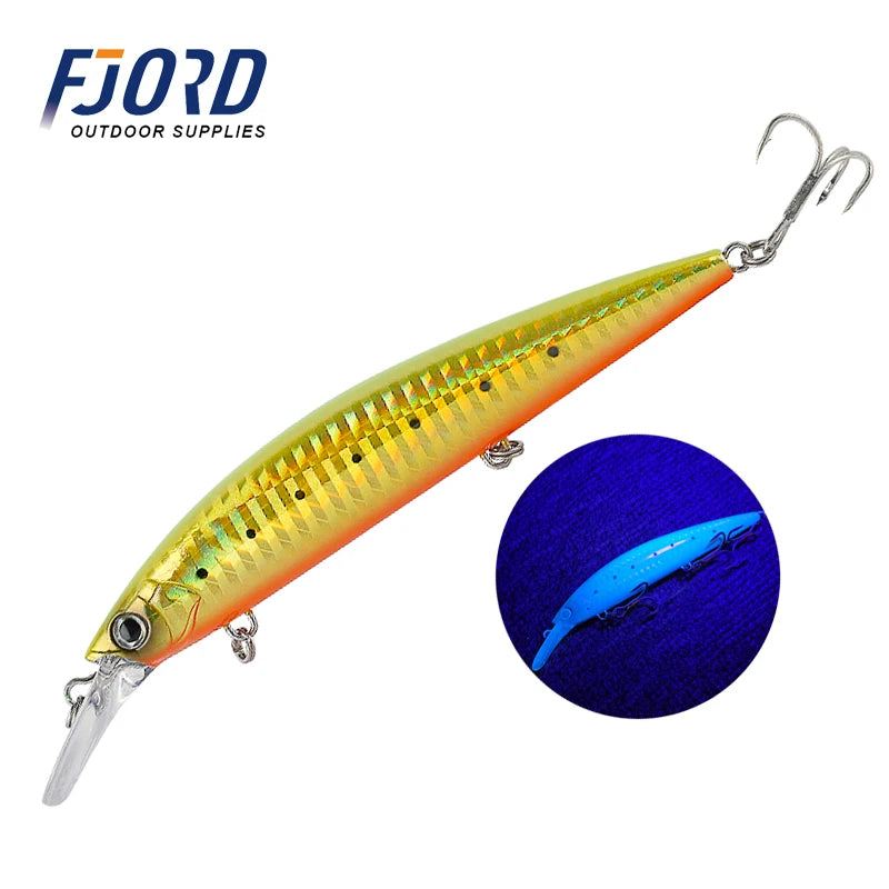 FJORD Heavy Sinking Minnow Fishing Lures – 110S 37g, 90S 29g, 70S 17g Saltwater & Freshwater Jerkbait