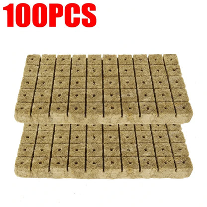 Seedling Grow Cubes — Stonewool Soilless Hydroponic Blocks for Vegetable & Plant Growing