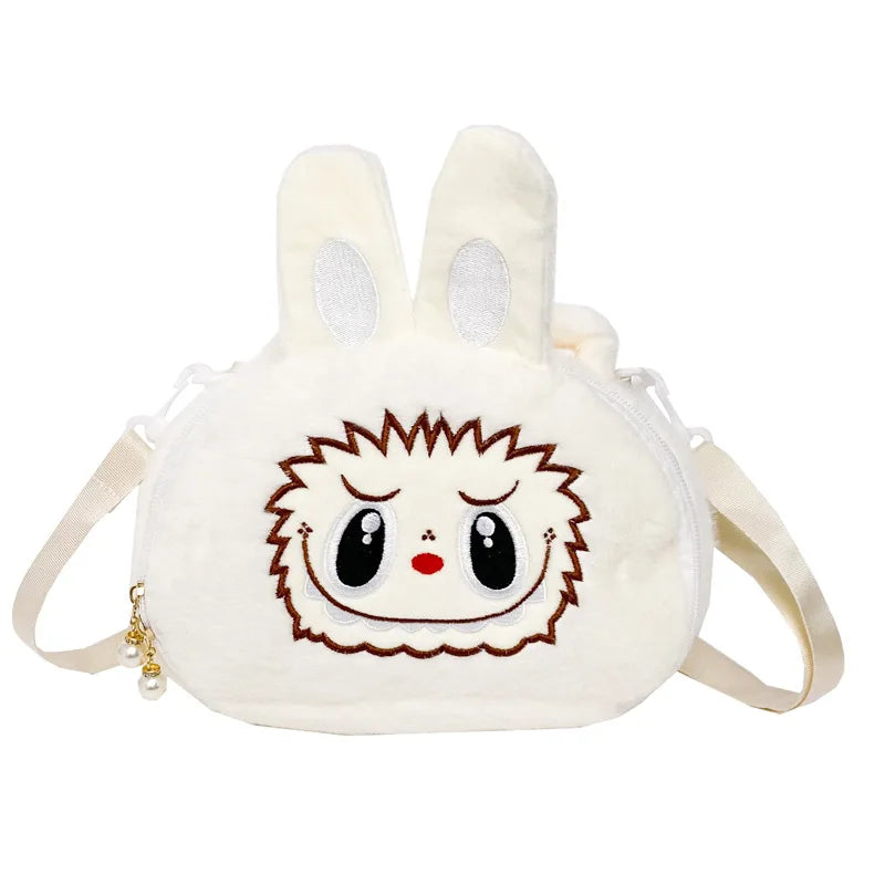 Labu Cartoon Crossbody Plush Bag – Kids Backpack & Shoulder Bag Doll Change Purse, Perfect Gift for Girls