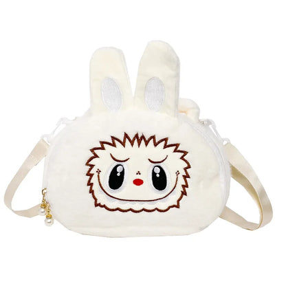 Labu Cartoon Crossbody Plush Bag – Kids Backpack & Shoulder Bag Doll Change Purse, Perfect Gift for Girls