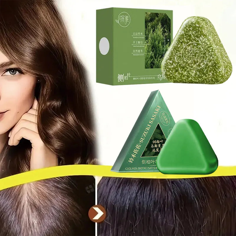 Natural Herbal Usman Grass Shampoo Soap – Handmade Hair Care for Nourishing, Oil Control & Refreshing Soft Hair