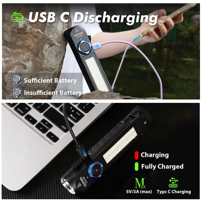 Sofirn IF23 PRO RGB Flashlight – 5000 Lumen XHP70B LED, 21700 USB-C Rechargeable Torch with Magnetic Base