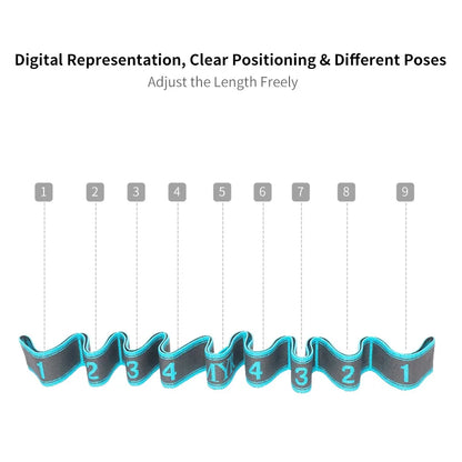 Elastic Yoga Stretching Strap with Loops – Stretch Band for Ballet, Dance, Pilates, Gymnastics, and Body Flexibility
