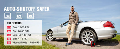 GOOLOO A3 3000A Jump Starter with Air Compressor – Portable Car Battery Booster for 9.0L Gas & 6.5L Diesel, 150PSI with Auto Shut-Off